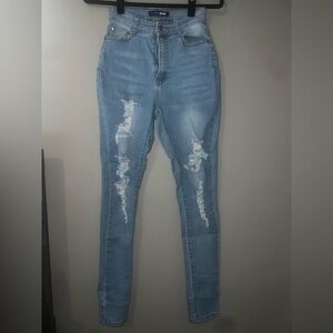 Fashion Nova Light Blue Skinny Jeans